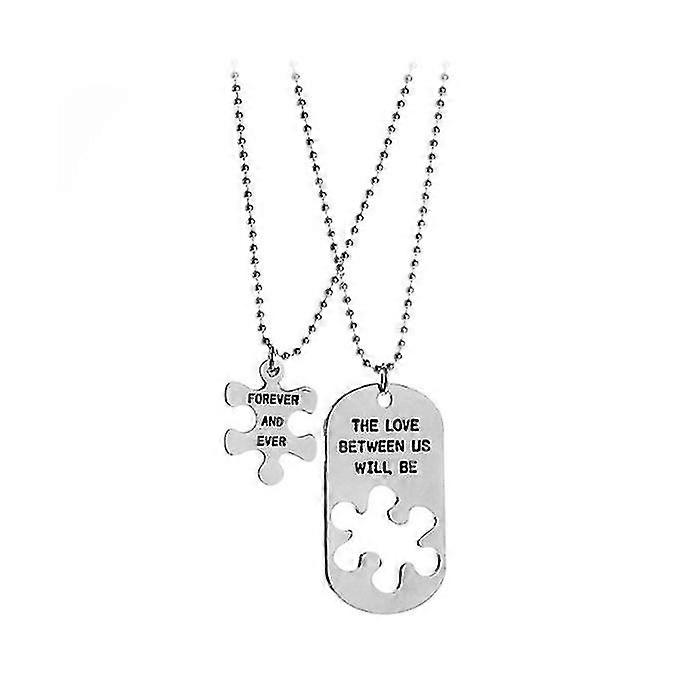 The Love Between Us Splice Lovers Necklace Stainless Steel Birthday Gift Product Code 30722