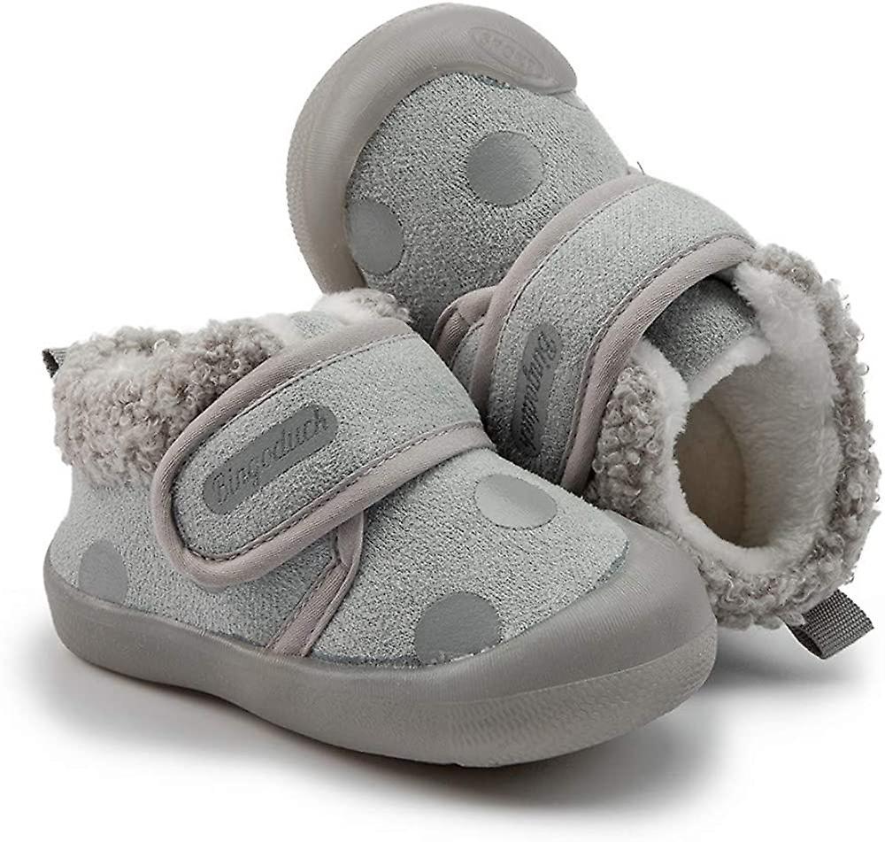 Toddler Baby Boys Girls Cozy Furry Sneakers Non-skid Dot Soft Warm Running Walking Shoes Kids Ankle Boots