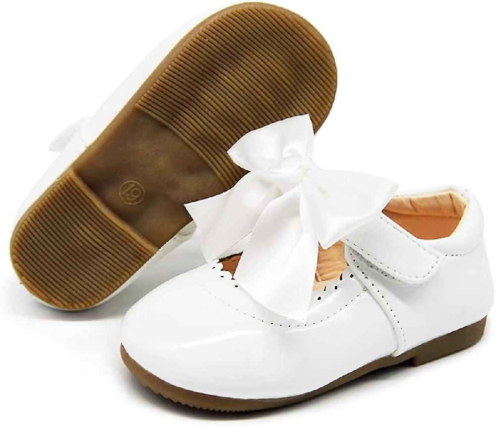 Toddler Baby Little Girl Shoes Non-slip Sole Ballet Flats Mary Jane Crib Princess Shoes Girl Dress Shoes Party School Wedding Shoes(toddler/little Kid