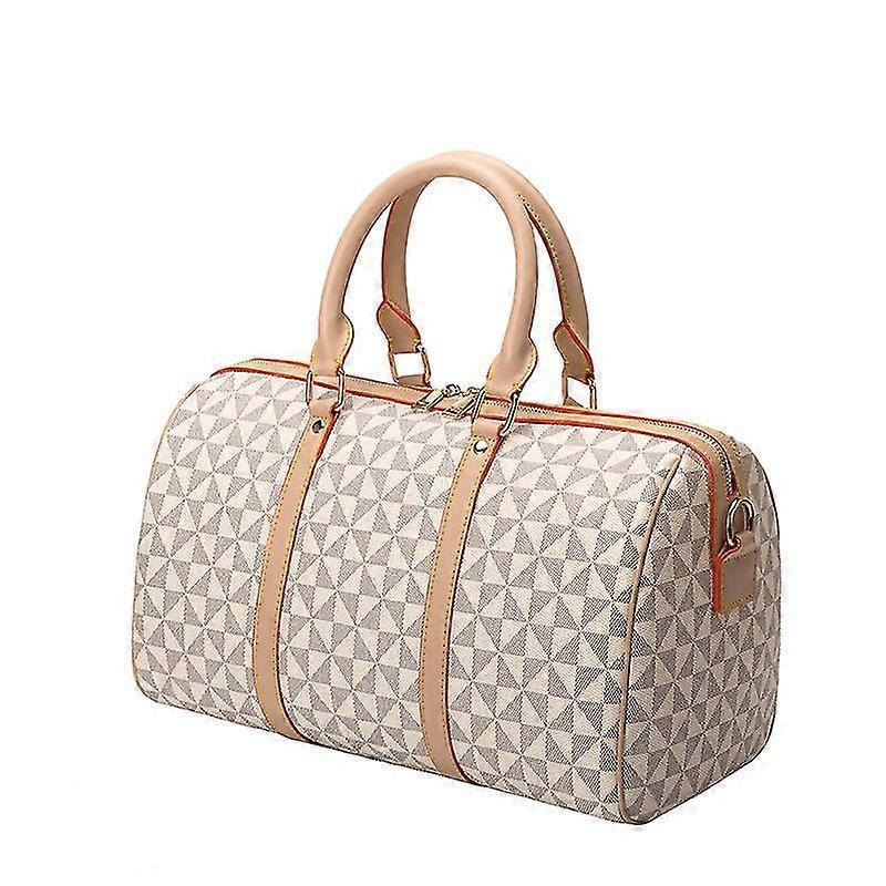 Travel Bag Unisex Gym Bag Portable Large Capacity Short Travel Bag Yoga Bag Shoulder Luggage Bag 1pc-white