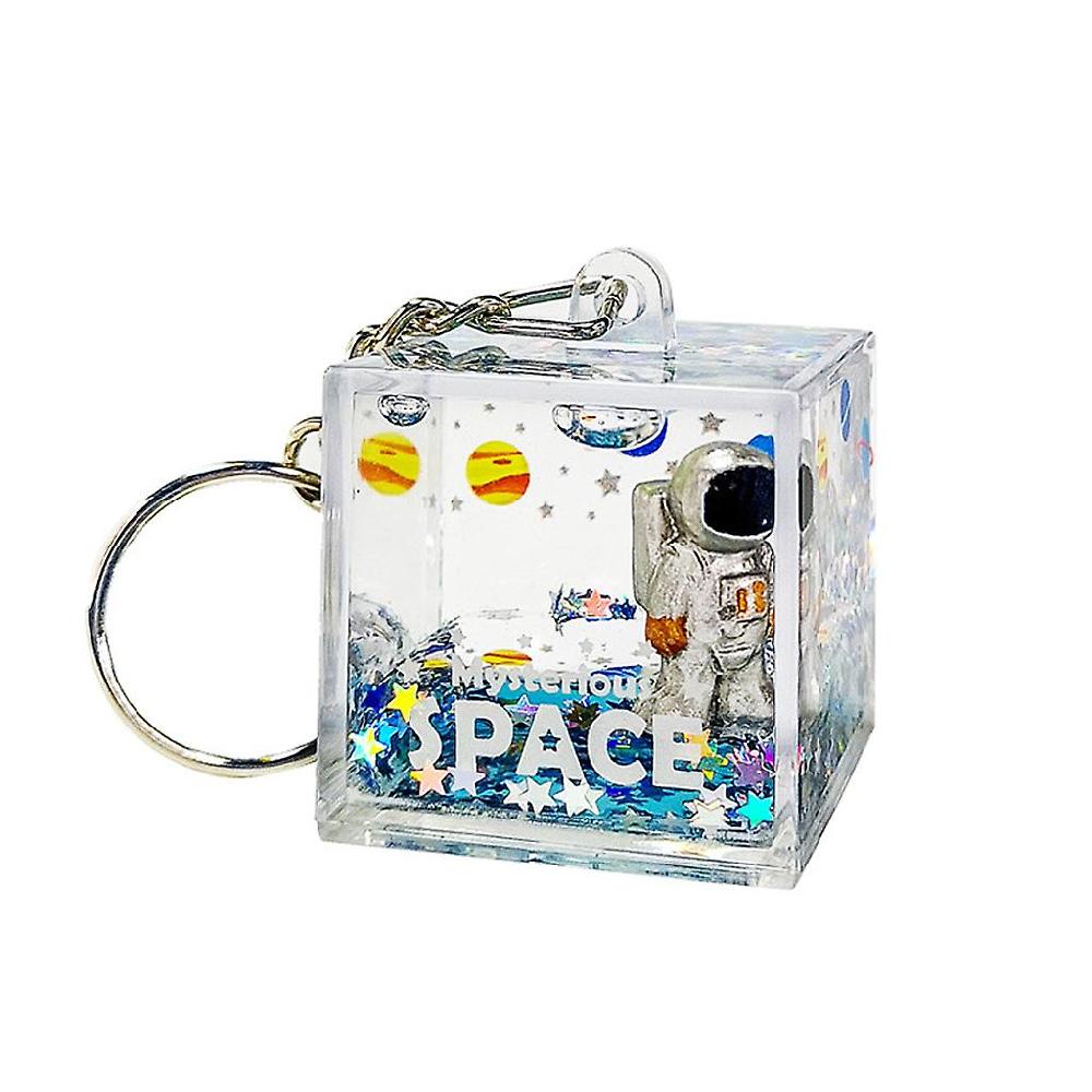 Trendy Acrylic Space Liquid Quicksand Pendant Keychain Gift For Valentine's Day