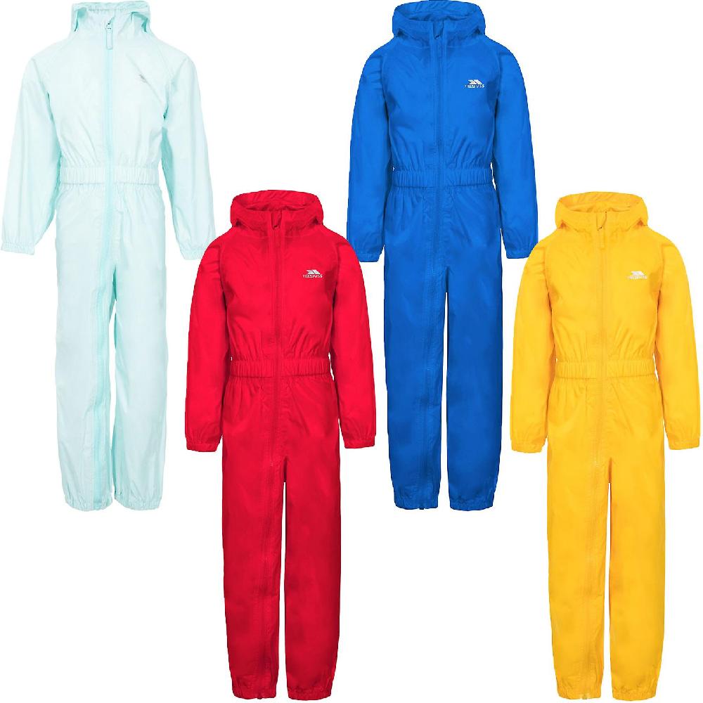 Trespass Kids Youths Button Impermeabile Traspirante Outdoor Walking Rain Suit