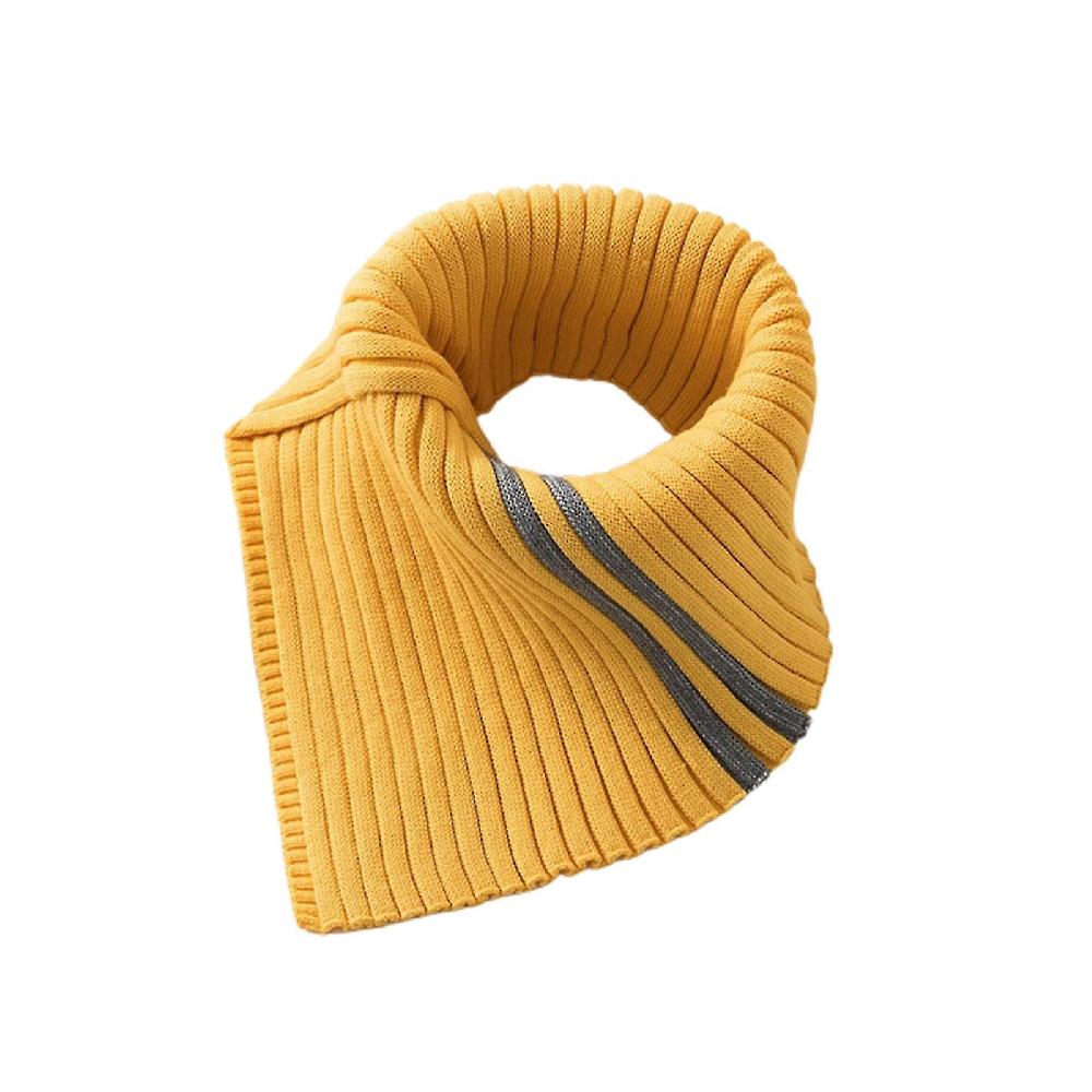 Turtleneck Ribbed Decorative False Collar Striped Patchwork Stretchy Knitted Women Warm Collar For Fall Winter