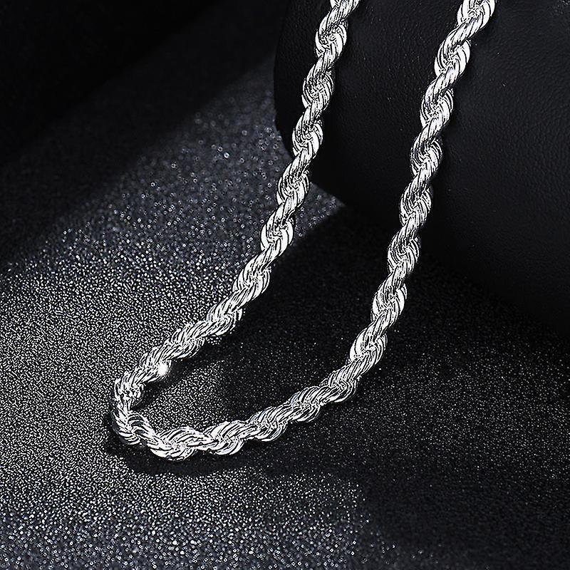 Twisted Rope Twist Necklace 4mm Braided Twist Rope Chain Neclace