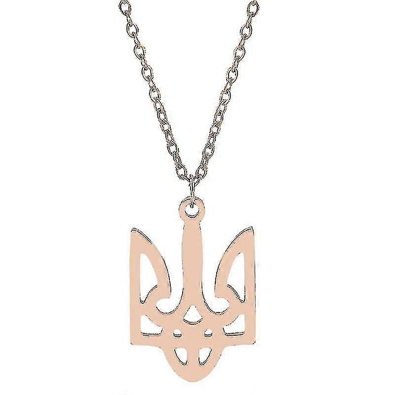 Ucraina Nazionale Emblema Tridente Simbolo Pendente Collana Argento/oro/oro rosa Oro rosa - Codice modello21983