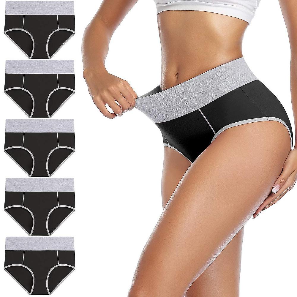 Underpants Women's Cotton Underwear Women Waist Briefs High Waist Briefs Pack Of 5