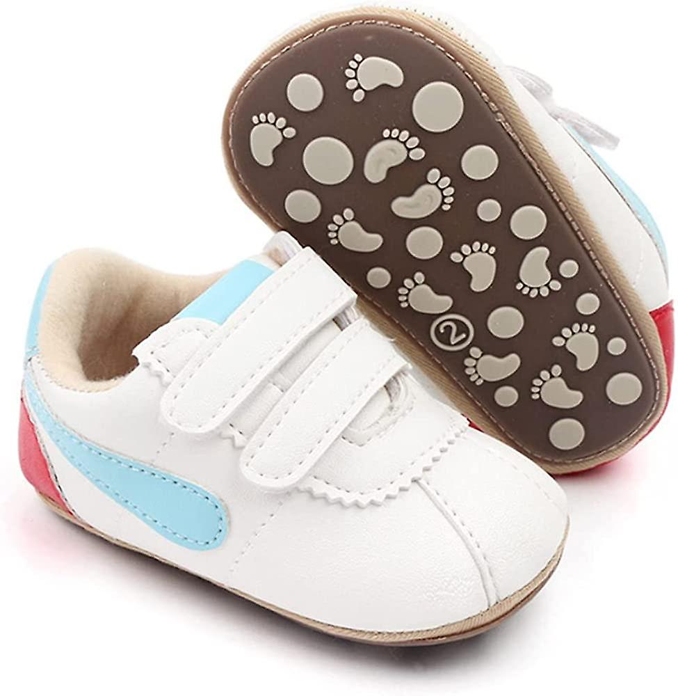 Unsex Baby Boys Girls Pu Leather Shoes Infant Toddler High Top Lace Up Slip On Soft Sole Sneakers Anti Skid Newborn First Walker Shoes