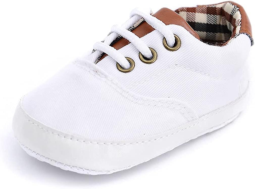 Unsex Infant Baby Boys Girls Canvas Shoes Toddler High Top Lace Up Crib Soft Sole Sneakers Slip On Anti Skid Newborn First Walkers Skate Shoes
