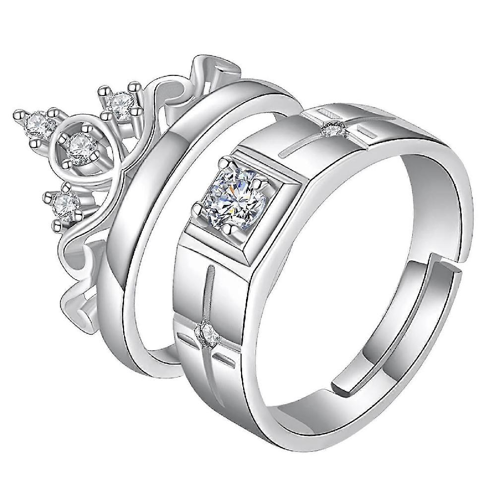 Valentine's Day Fashion Couple Ring Jewelry Men's Steel Titaium Ring Women Gemstone Rings