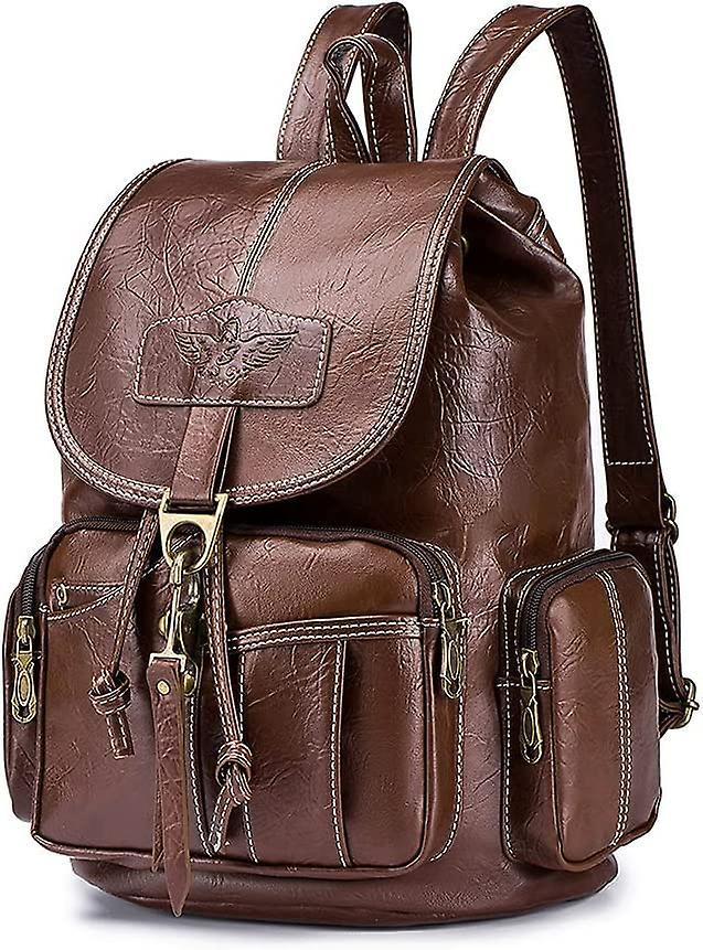 Vintage Donna Zaino Pu Pelle Donne Borsa a Tracolla Ladies Casual Daypack Travel Shoulder Bag Impermeabile College School Bag Satchel Regalo per ragazze W