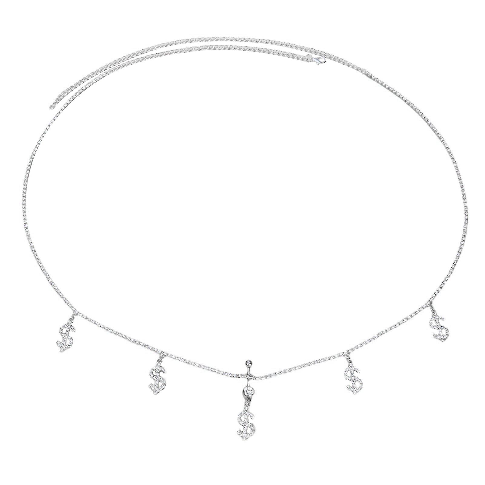 Waist Chain Stylish Wear-resistant Alloy Navel Piercing Dangle Belly Button Jewelry Accessories For Famle