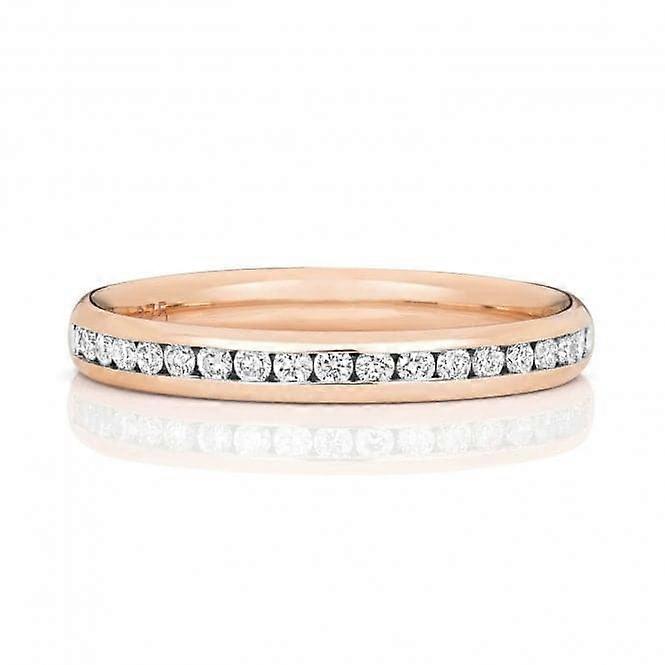 Wedding Band 18ct Rose Gold Diamond Eternity Ring WQ220R/I