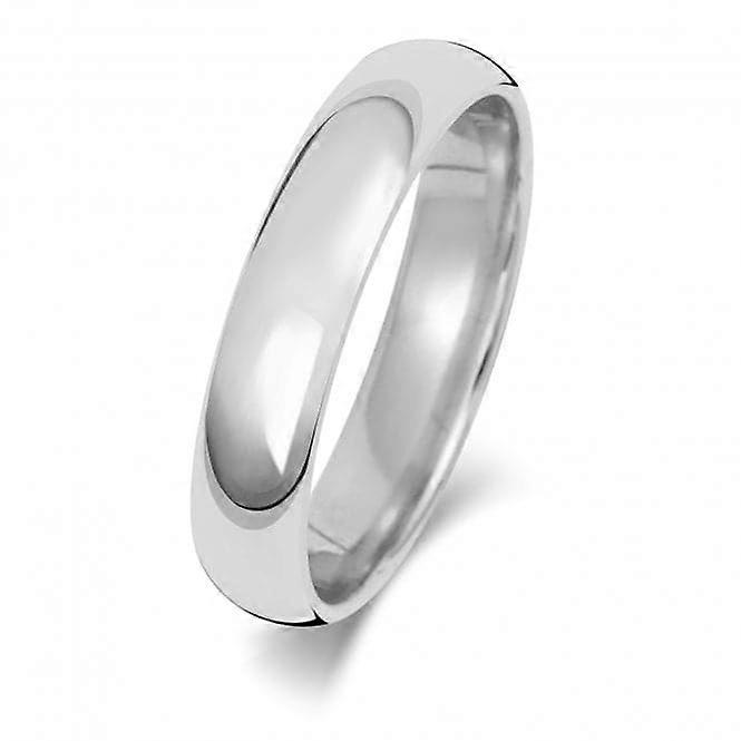 Wedding Band 18K Trad Court 4mm Wedding Ring WQ164WH