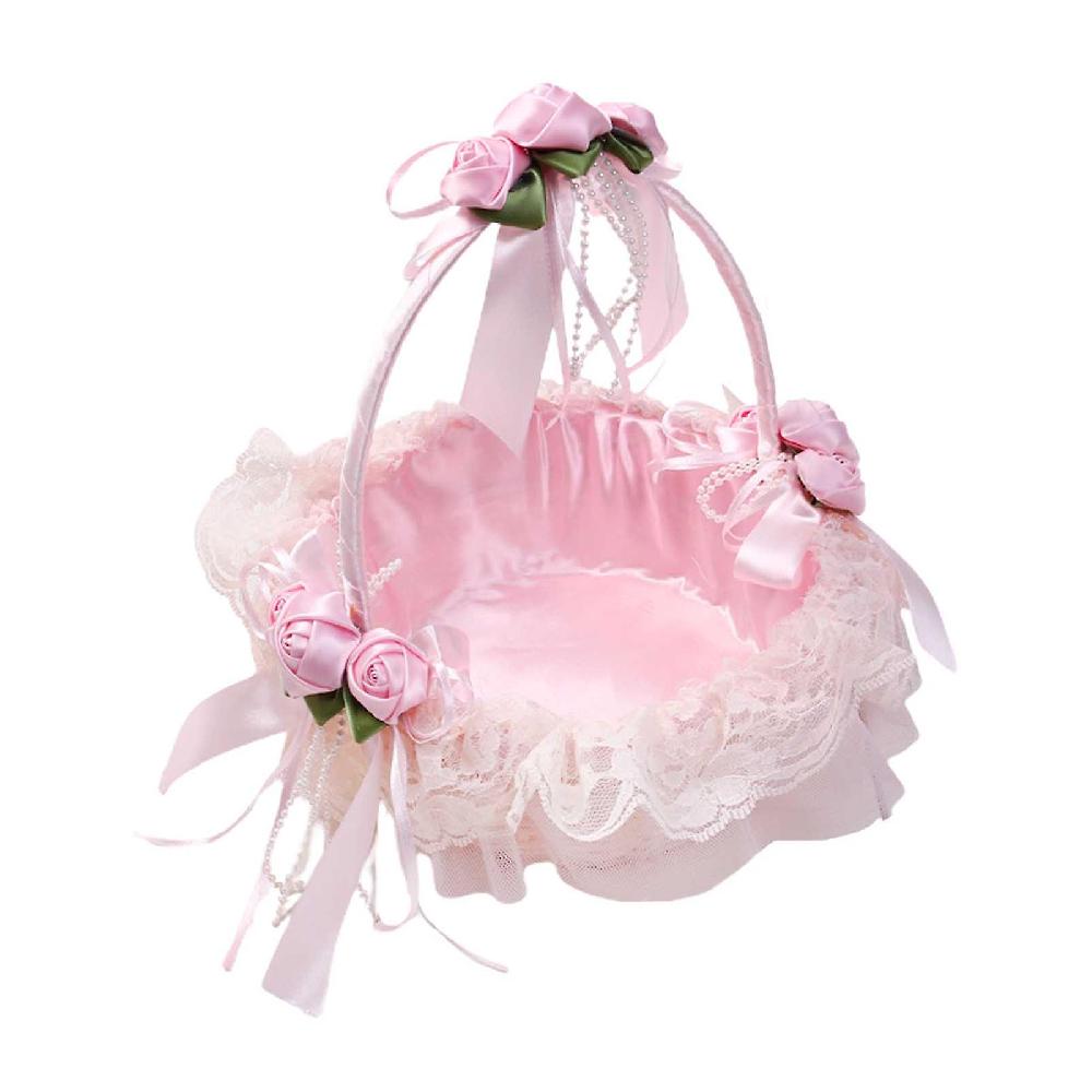 Wedding Flower Girl Basket Multipurpose Romantic For Wedding Ceremony
