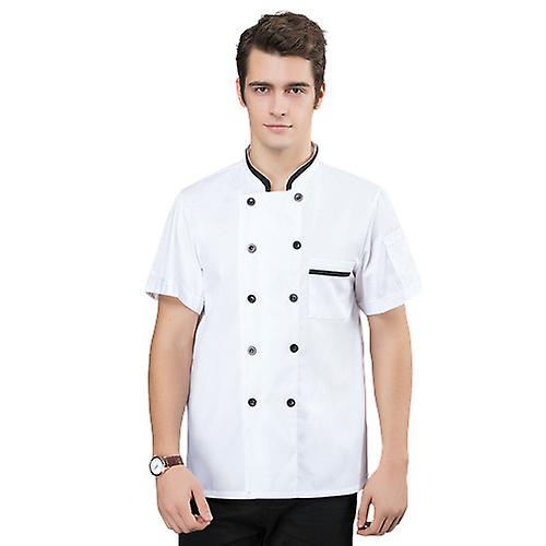 White S Uniform Hotel Restaurant Cook Jacket Men & Women Chef Master Work Coat
