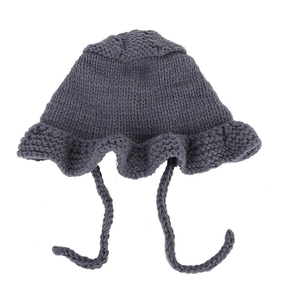 Winter Autumn Gray Baby Children Warm Windproof Beanie Cap Hat