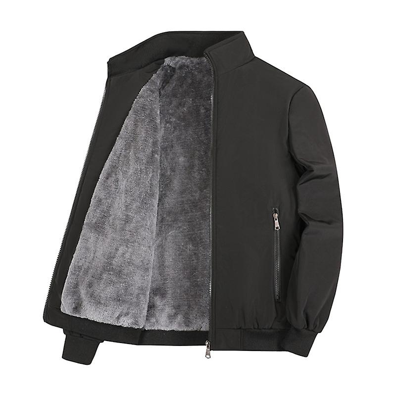 Winter coat with cotton padded warm stand-up collar coat zipper pocket