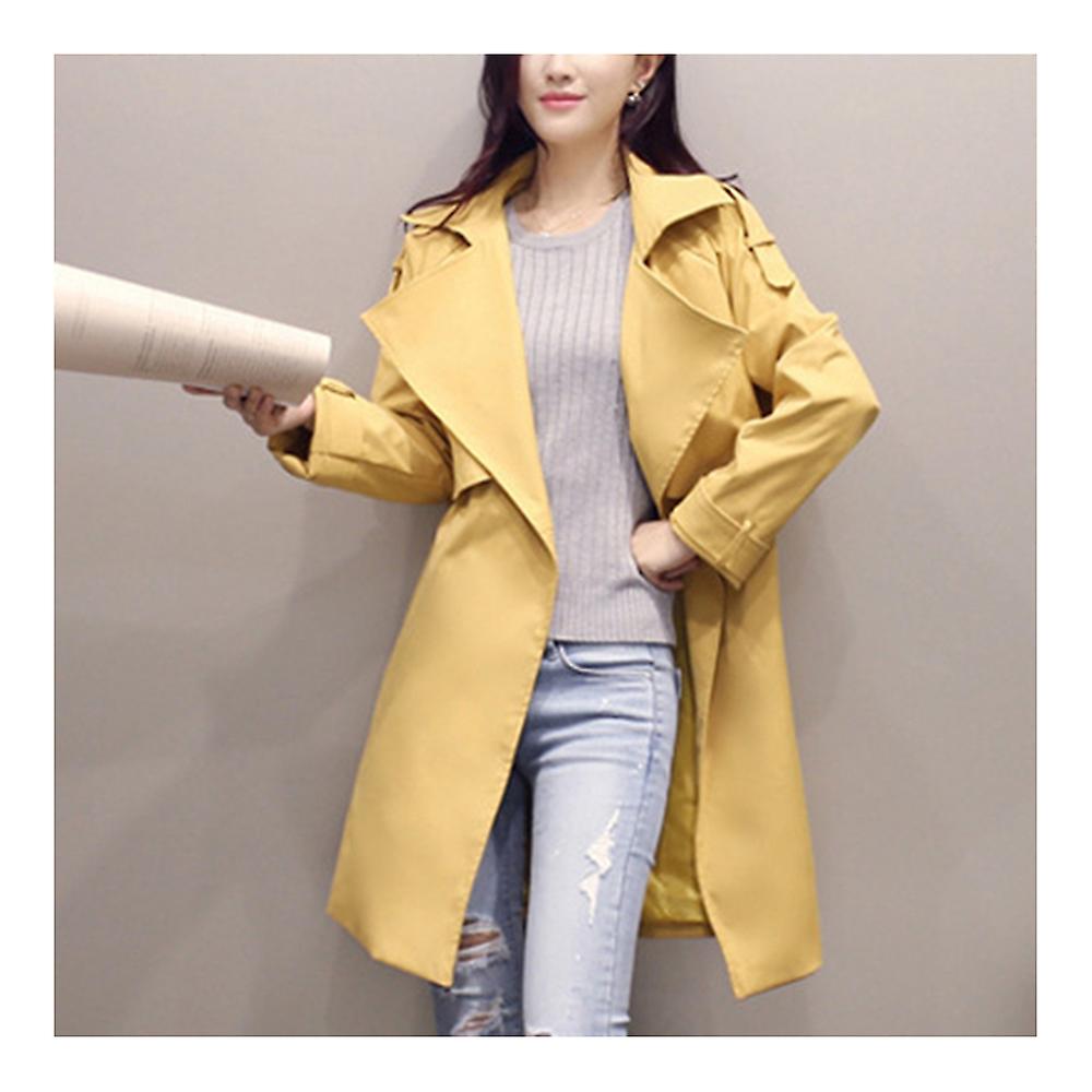 Woman Middle Long Wind Coat Casual Slim Plus Size