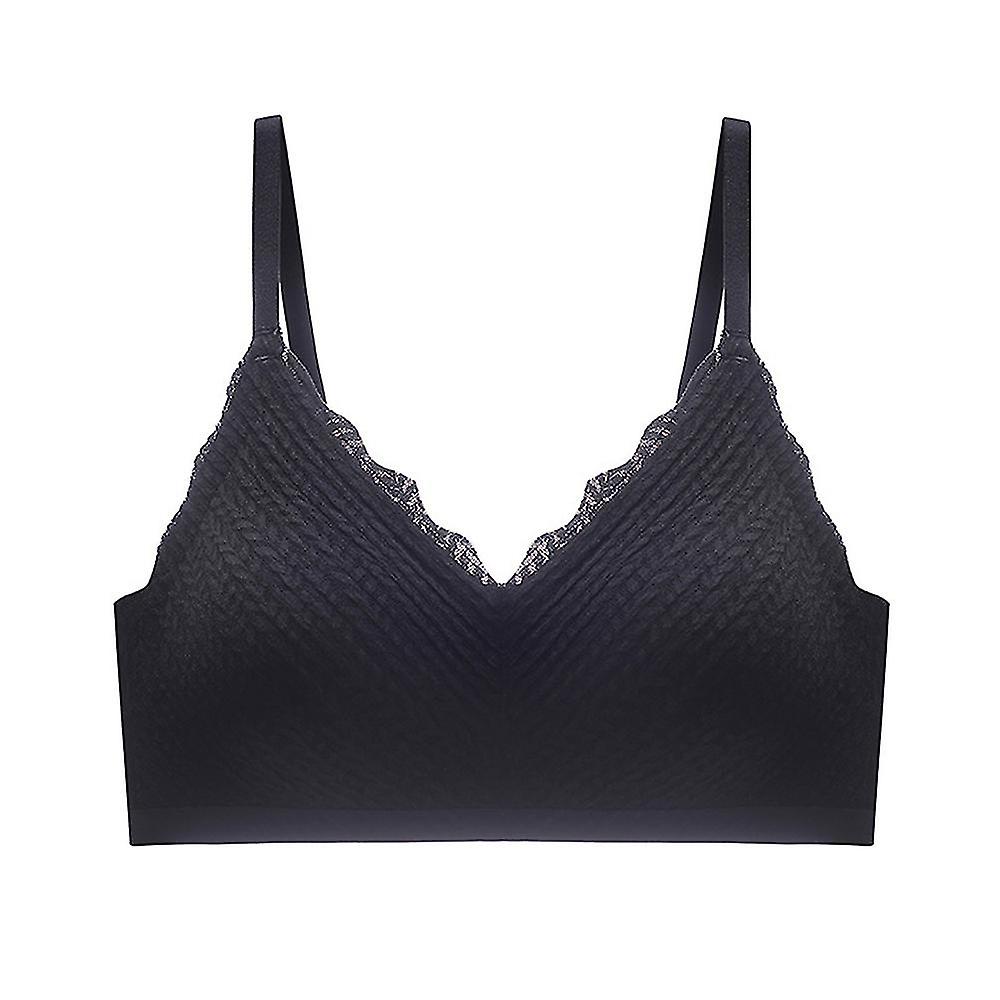 Women Bubble Lace Seamless Comfy Gathering Bra Shapewear Adjustable Strap Sports Crop Support Tops