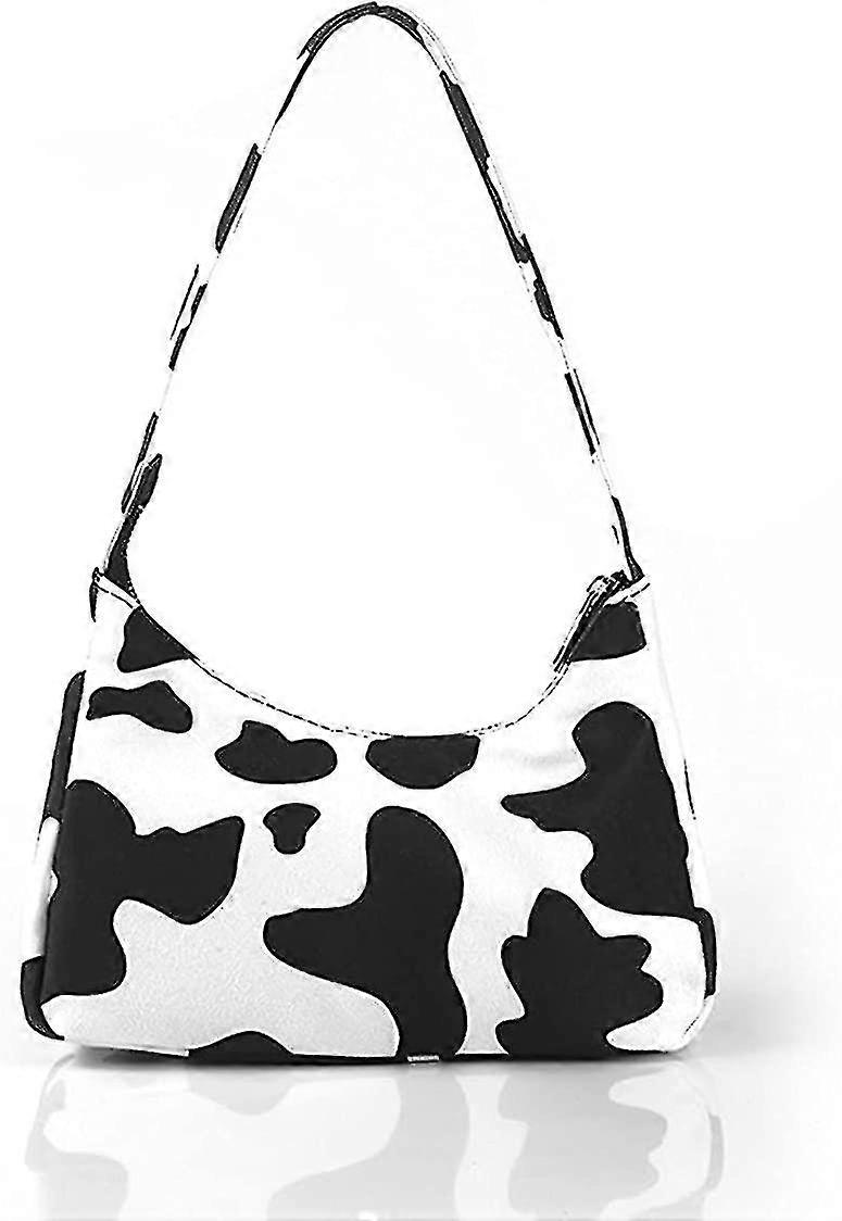 Women Cow Print Shoulder Bag Clutch Purse Underarm Handbag Satchel Zipper Tote Bag Small Purse