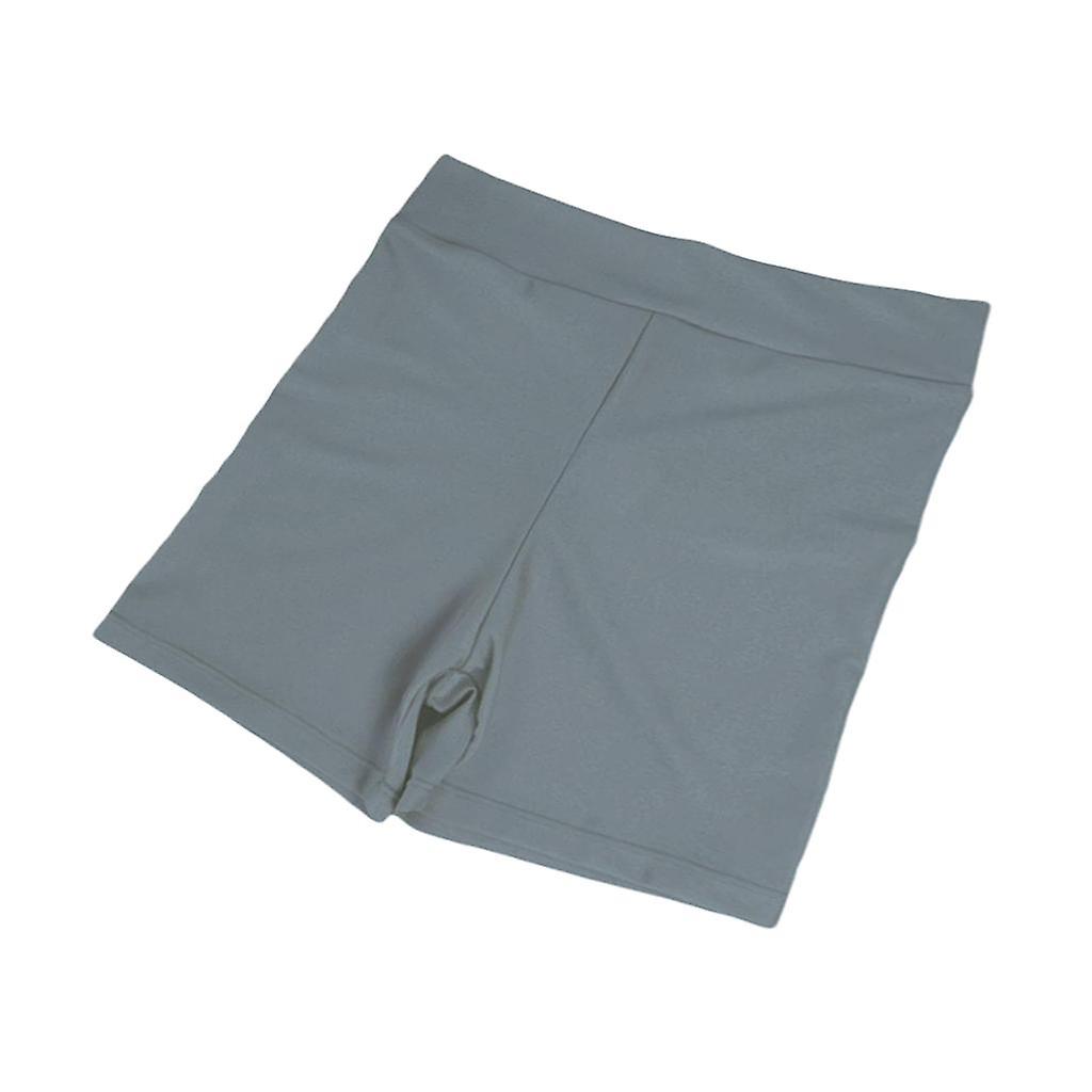 Women Flex Spandex Yoga Shorts Biker Running Swim Shorts S Deep Gray