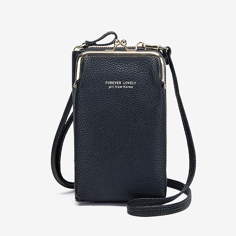 Women Phone Bag Crossbody Phone Pouch Mini Cell Phone Purse Shoulder Bag Wallet Black