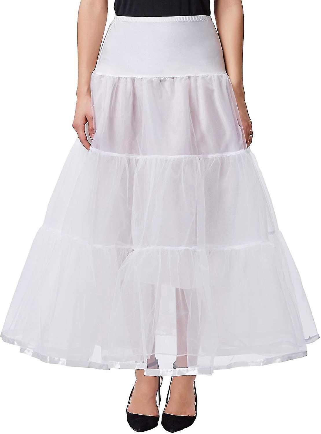 Women's 50s Vintage Tulle Petticoat Half Slip Tutu Underskirt 27" S-2xl