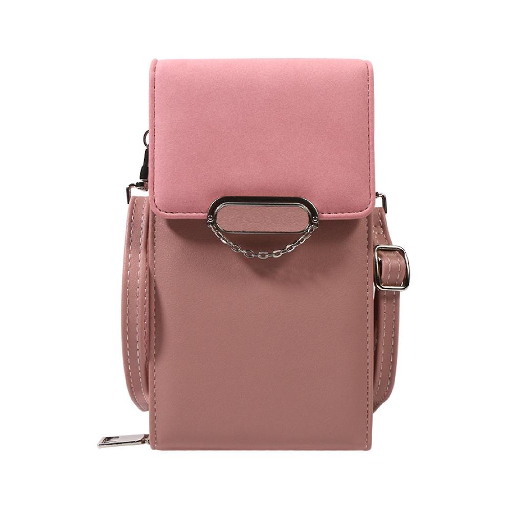 Women's Cross-body Cell Phone Wallet Zipper Purse With 3 Compartments & Removable Shoulder Strap Gift