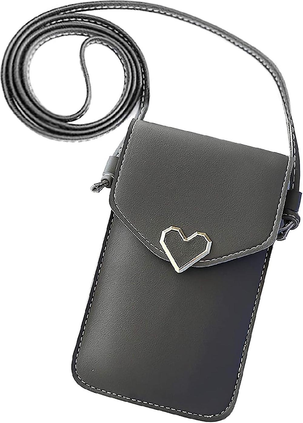 Women's Crossbody Phone Bag Touchable PU Leather Bag Small Phone Wallet with Card Slot for Holiday