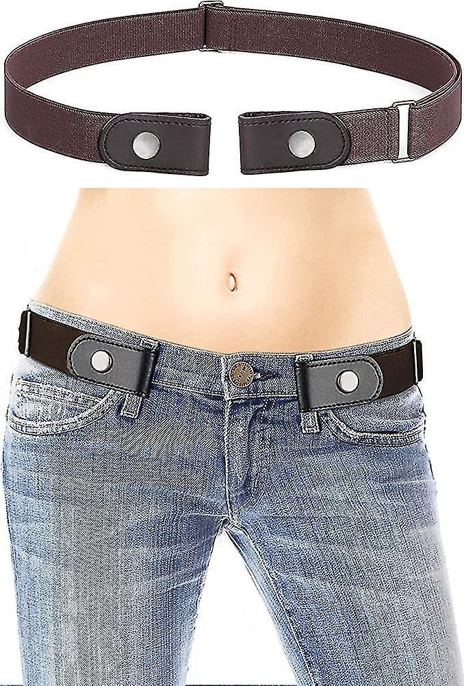 Women's Elastic Belt Without Buckle Buckle Free Invisible Stretch Belt For Jeans With No