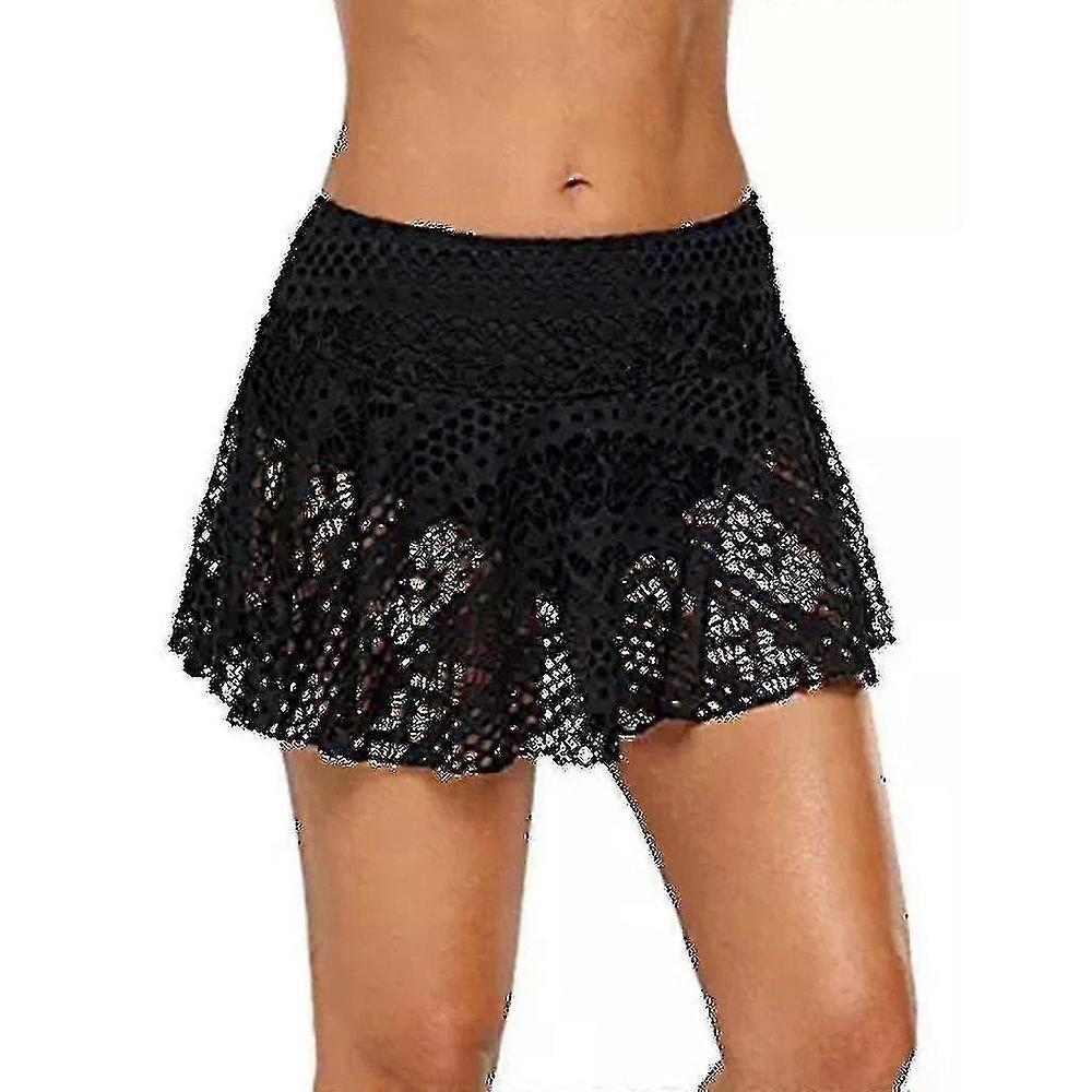 Women's Lace Crochet Skirted Bikini Bottom Swimsuit Excellent