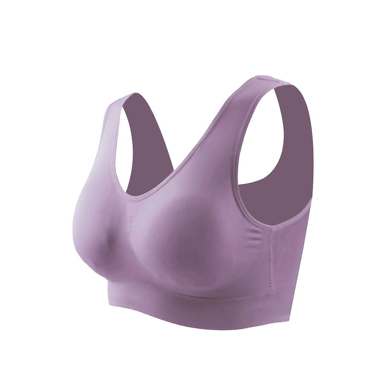 Women's Middle-aged Bra Cotton Vest No Steel Ring Underwear For Elderly Women Plus Size