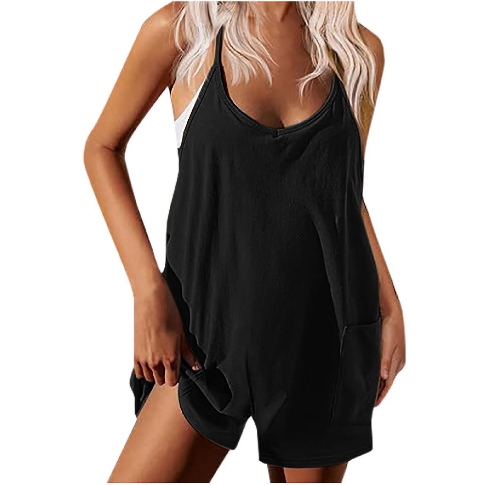 Women's Printed Summer Sleeveless Backless Casual Backpack Pants Jumpsuit Pants FAN0635
