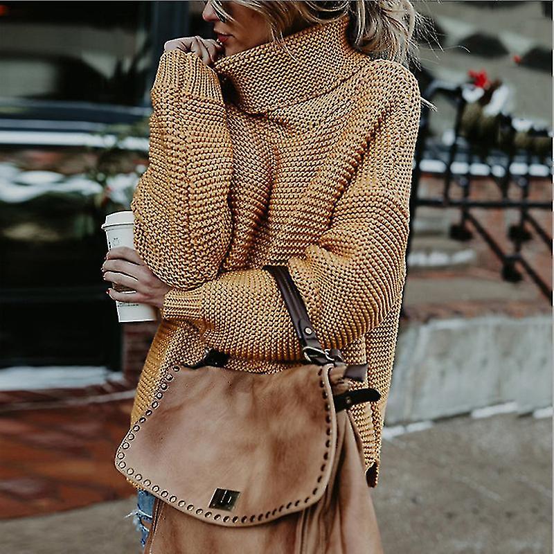 Women's Pulr Sweater Jumper Cable Knit Knitted Crew Neck Stylish Casual Fall Sleeve