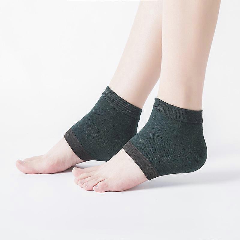 Women's Silicone Heel Anti-Cracking Moisturizing Protector (Green) 2 pairs