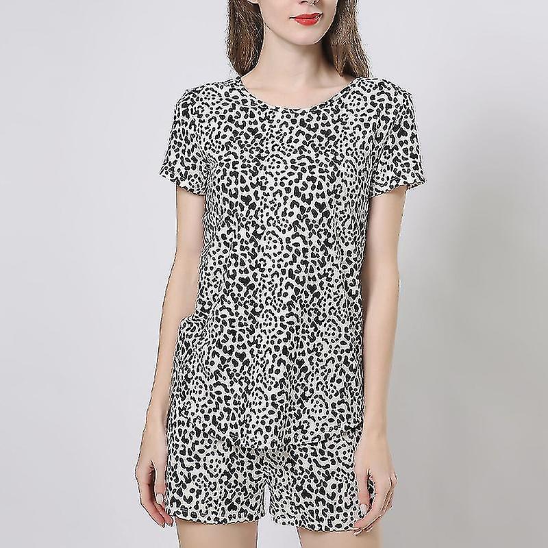 Women Soft Sleep Nightwear Suit Ladies Loose Lounge Home Clothes Classic Pjs