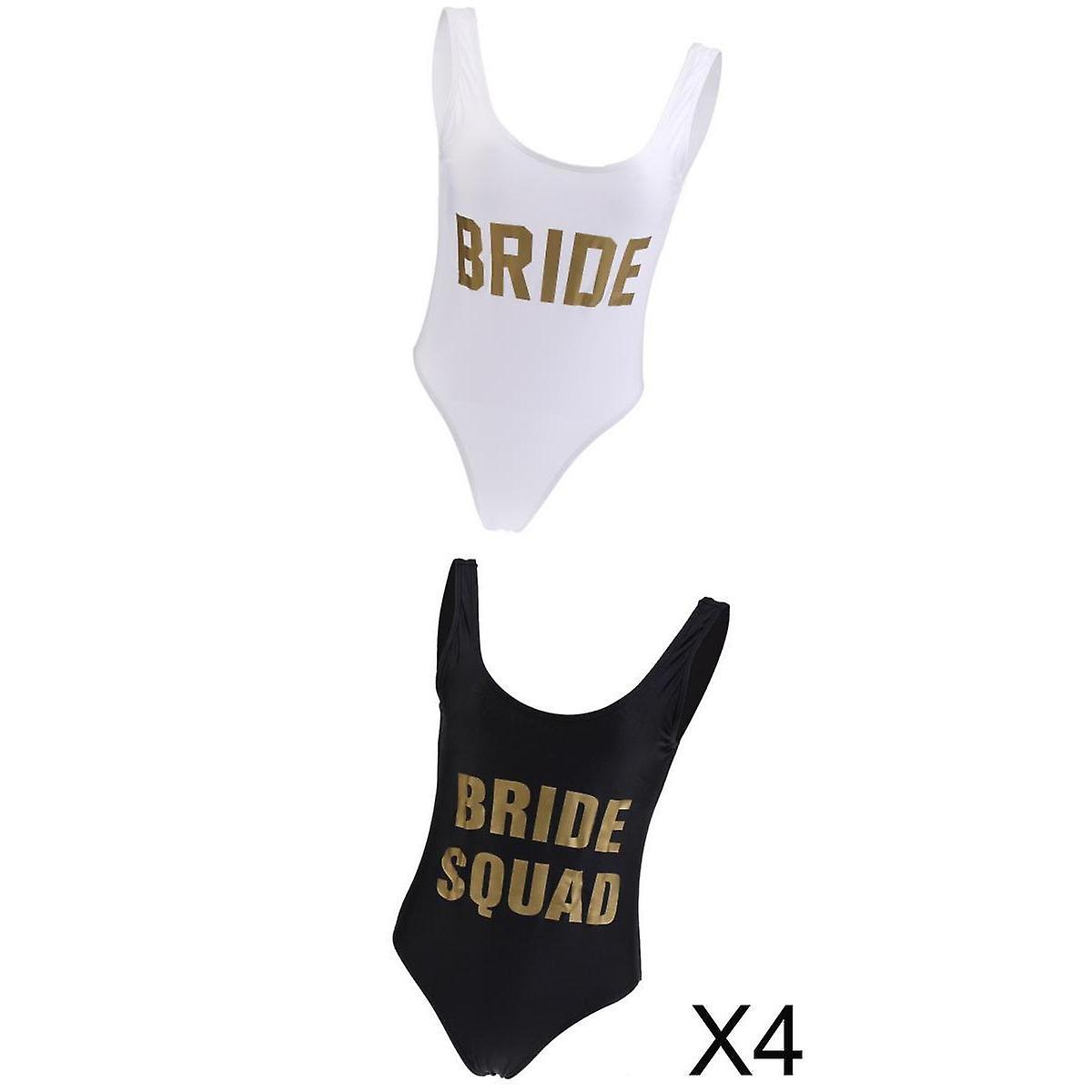 Women Swimsuits Letter Prints Summer Ladies Bikini Swimwear Bathing Suits M White M Black