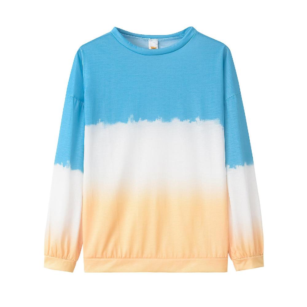 Women Tie-dye T-shirts Round Neckline Soft Cozy Loose