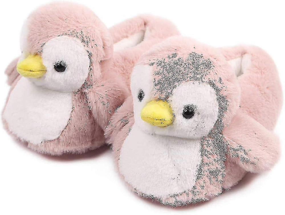 Womens Cute Penguin Animal Slippers Novelty Cozy Fuzzy Slippers Soft Plush Winter Warm House Shoes One Size Fits All 35-38 BAOPENG