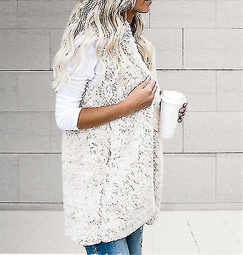 Womens Ladies Fleece Fur Vest Waistcoat Gilet Sleeveless Coat