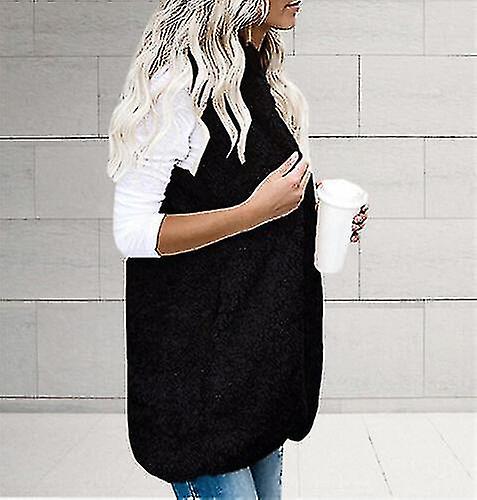 Womens Ladies Fleece Fur Vest Waistcoat Gilet Sleeveless Coat