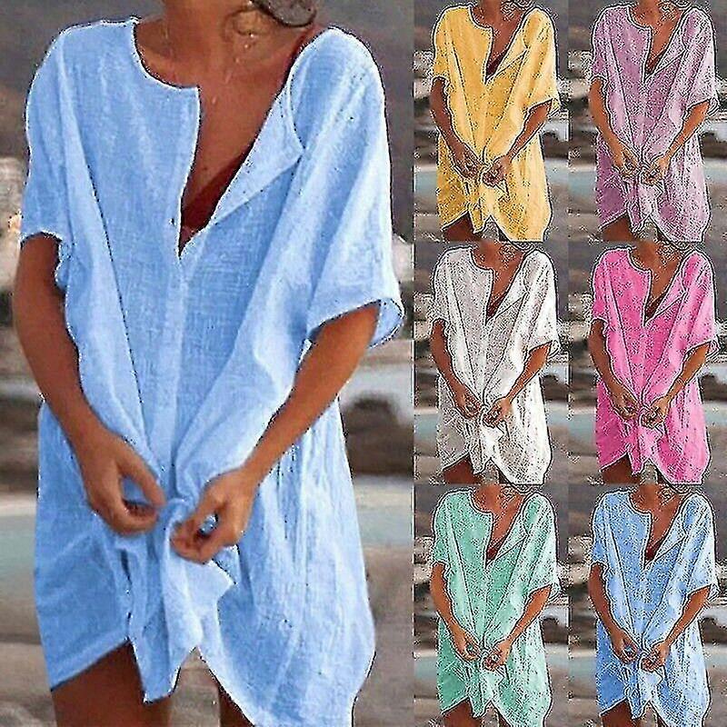 Womens Swimwear Beachwear Bikini Beach Cover Up Shirt Tunic Tops