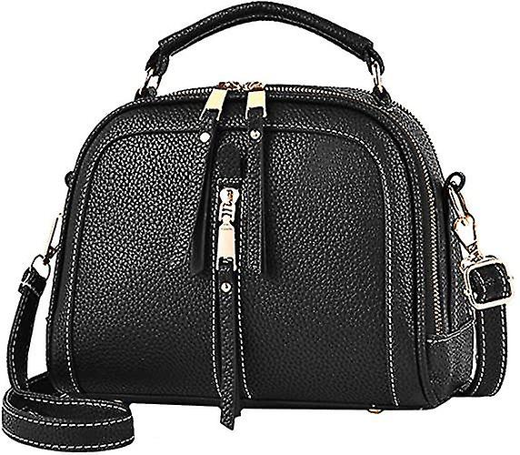 Womens Tote Handbags Purse Zipper Shoulder Crossbody Bag Summer Satchel Bagsblack