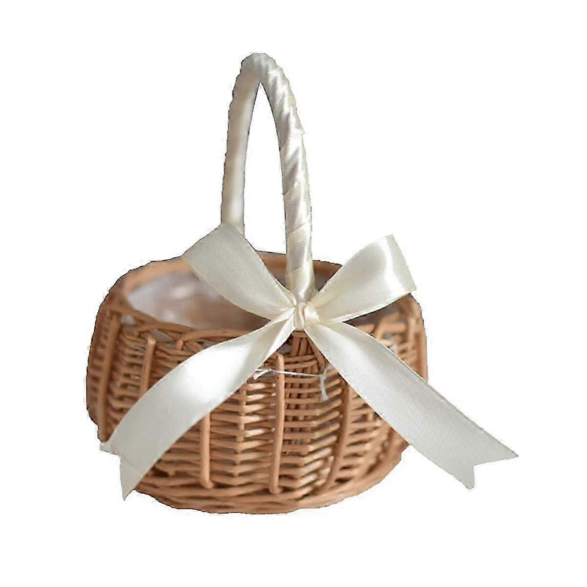 Woven Flower Basket Hualanzi Wicker Basket Candy Gift Basket 15cm