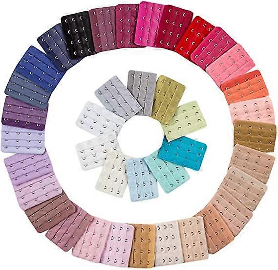 Xianrenge Bra Extenders For Women Bra Extension 4 Hooks 3 Rows Bra Strap Extender 10 Pcs Random Color