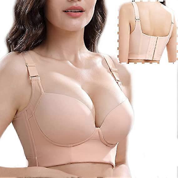 Xianrenge Filifit Sculpting Uplift Bra Fashion Deep Cup Bra Hides Back Fat Full Back Coverage Sports Bra Skin