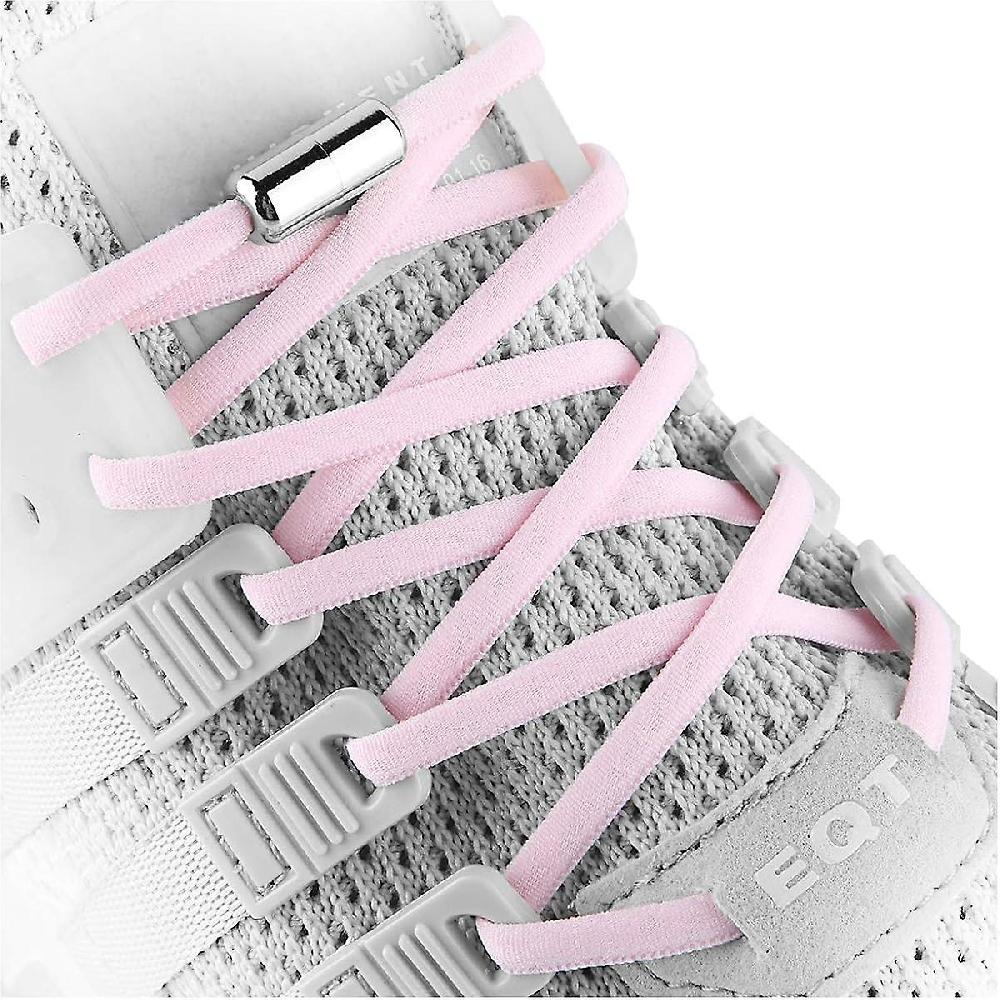 XYC PINK Elastic No Tie Shoe Laces For Adults Kids Elderly System With Elastic Shoe Laces(5 Pairs )