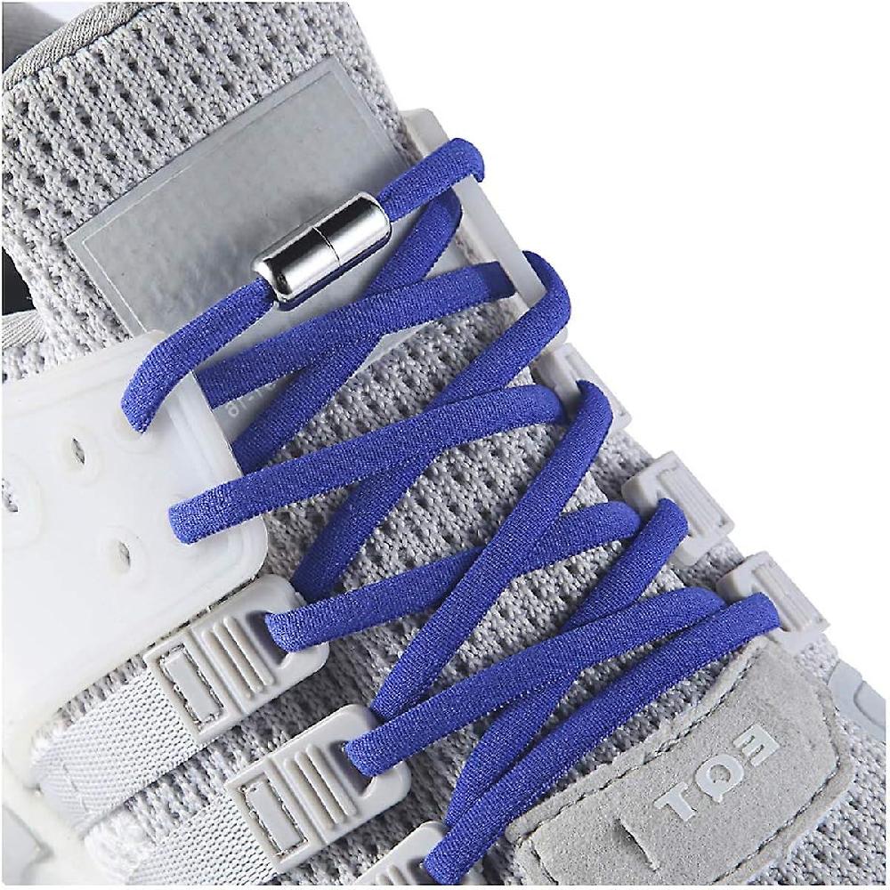 XYC Royal blue Elastic No Tie Shoe Laces For Adults Kids Elderly System With Elastic Shoe Laces(5 Pairs )