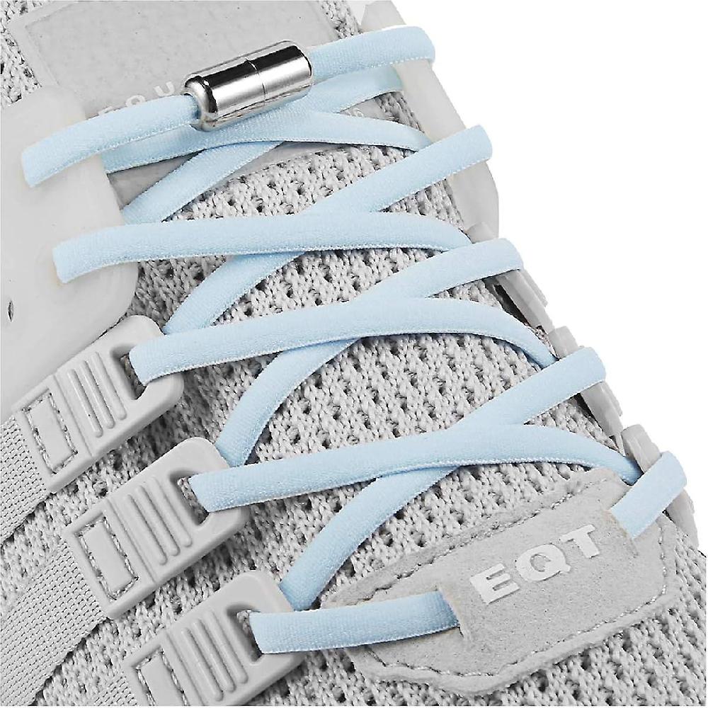 XYC Sky blue Elastic No Tie Shoe Laces For Adults Kids Elderly System With Elastic Shoe Laces(5 Pairs )