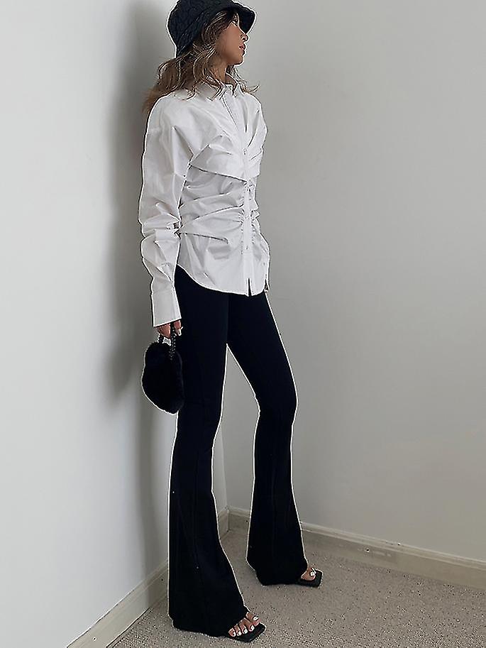 Yougang High Quality American-style Sweat Pants High Waist Gray Sports Casual Pants Slim-fit Comfortable Slimming Micro-pants All-match Trousers Moppi